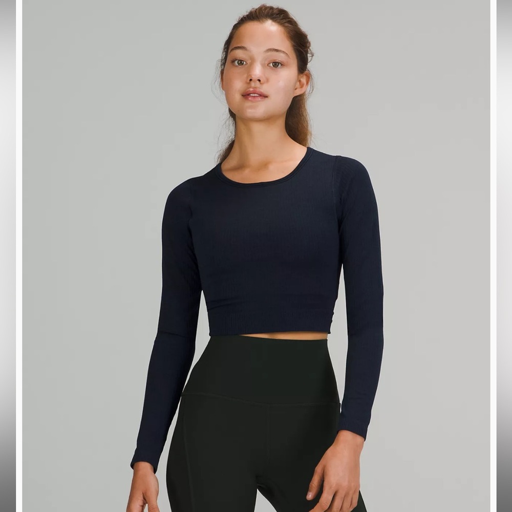 Lululemon Ebb to Street Long-Sleeve | True Navy 🦋